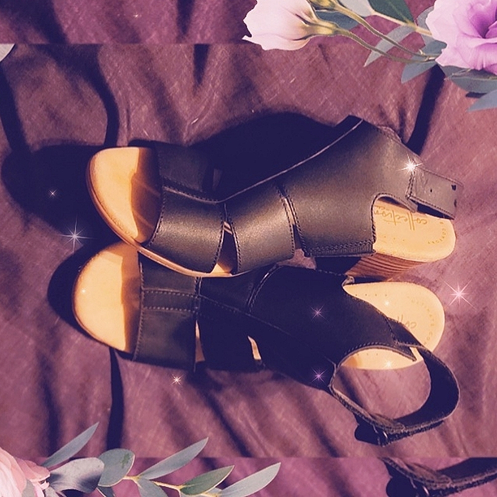 Velcro strapless sandals with heel